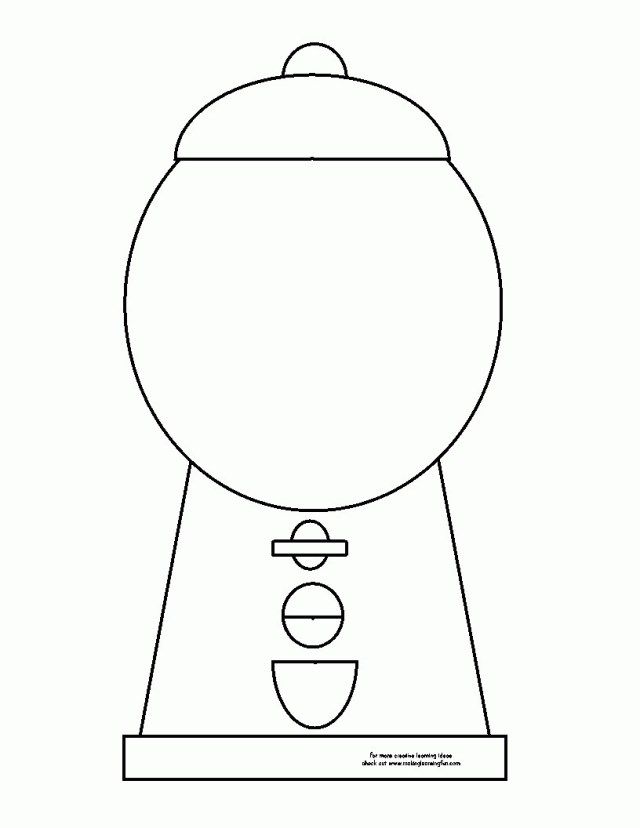 Outline Gumball Machine Coloring Page