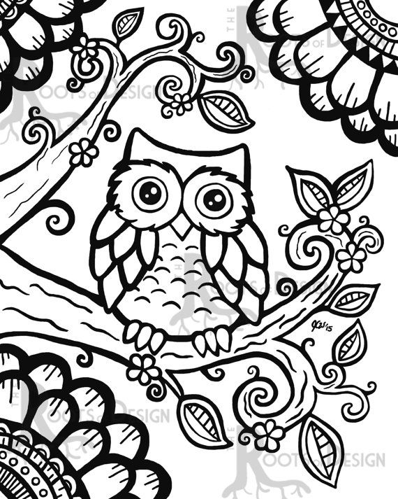 Animal Coloring Pages For Adults Finished