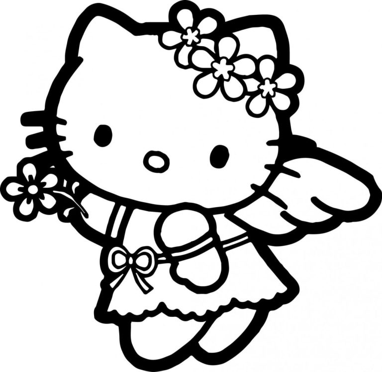 Printable Full Size Hello Kitty Coloring Pages