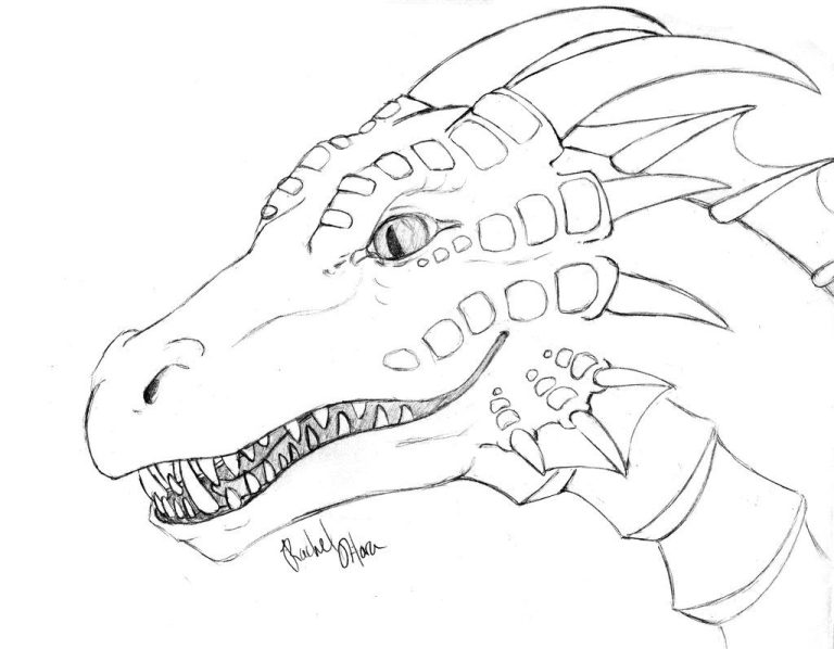 Realistic Free Dragon Coloring Pages