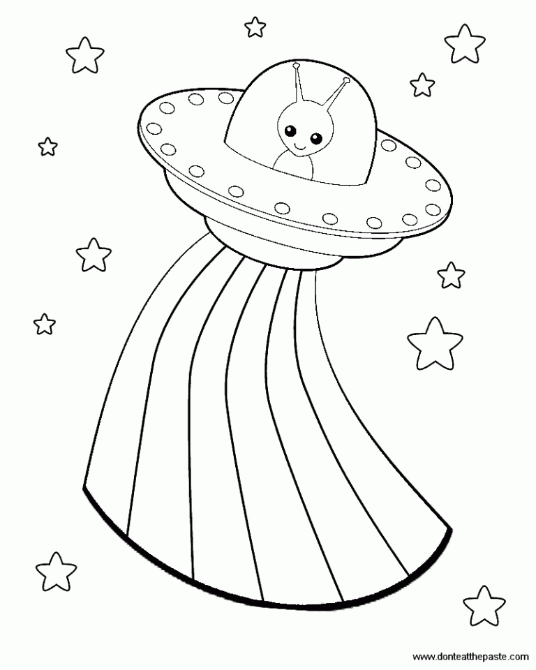 Alien Space Ship Coloring Pages
