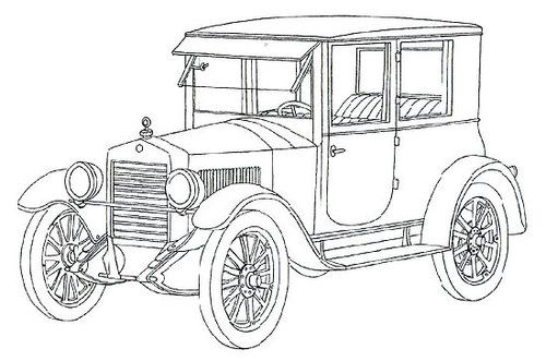 Old Car Coloring Pages For Adults