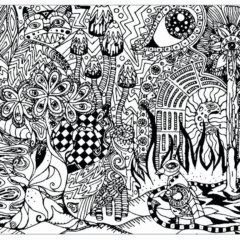 Aesthetic Stoner Trippy Coloring Pages For Adults
