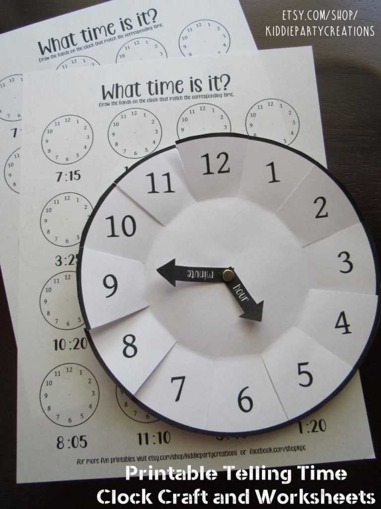 Printable Blank Clock Worksheets Pdf