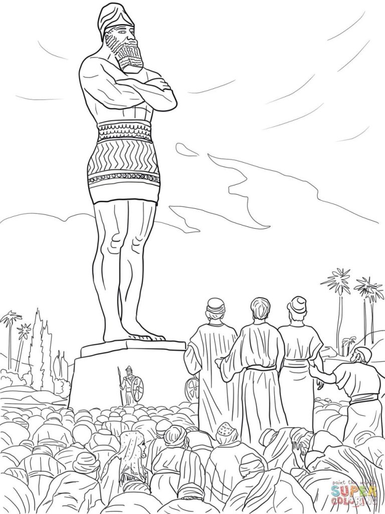 Children's Shadrach Meshach And Abednego Coloring Page