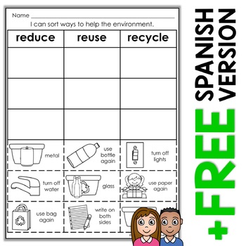 Free Recycling Worksheets For Elementary Students