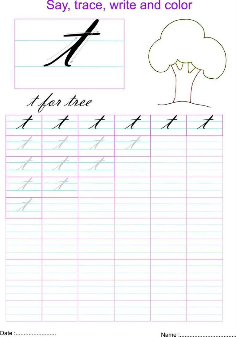 Cursive Alphabet Small Letters Practice Worksheets