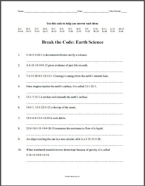 8th Grade Science Worksheets With Answer Key Pdf