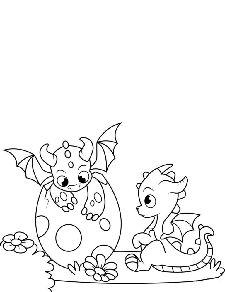 Cute Dragon Coloring Pages For Girls