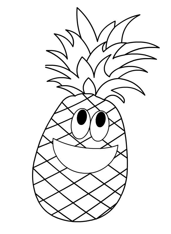 Pineapple Coloring Pictures