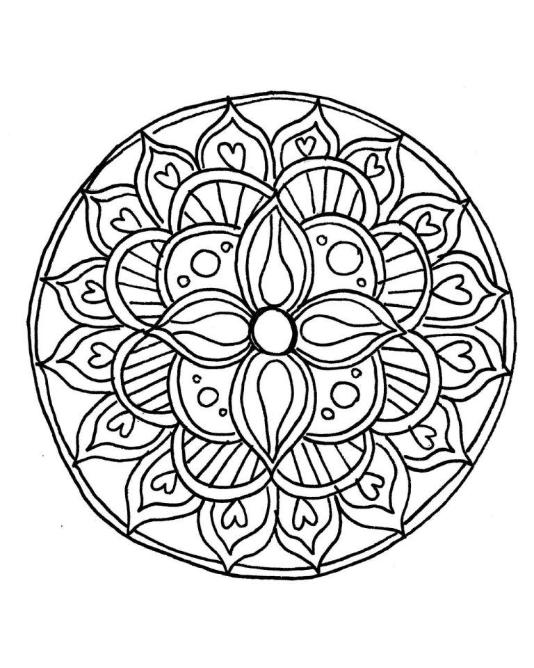 Full Page Simple Mandala Coloring Pages