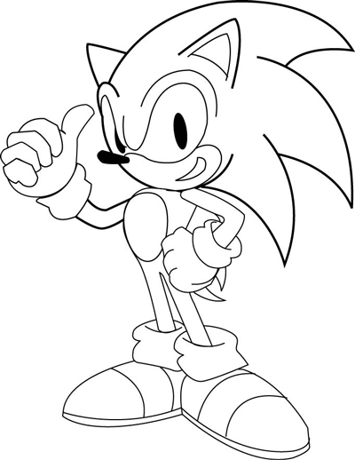 Coloring Sonic Drawing