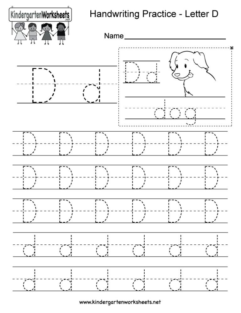 Kindergarten Letter Worksheets Free Printable