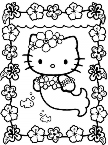 Free Printable Hello Kitty Coloring Pages