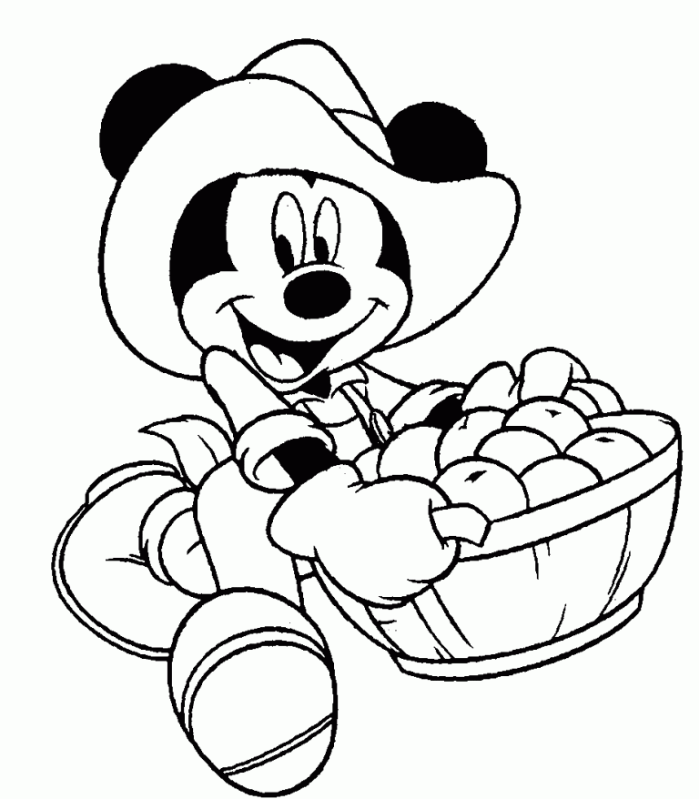 Disney Cute Thanksgiving Coloring Pages
