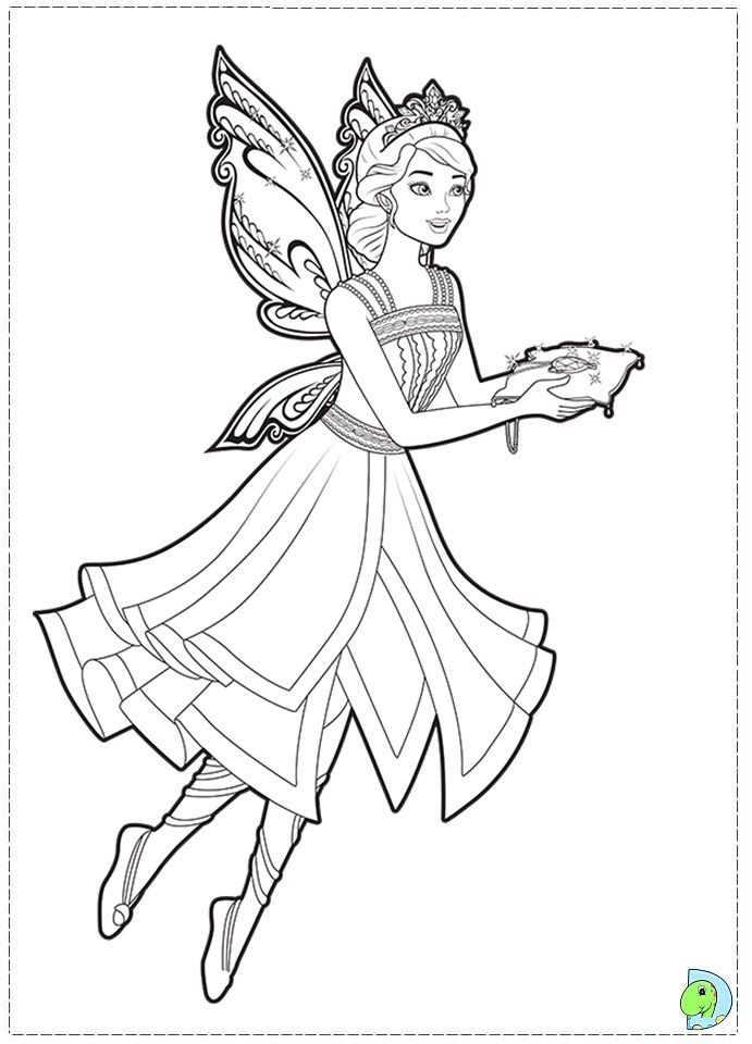 Barbie Fairy Princess Coloring Pages