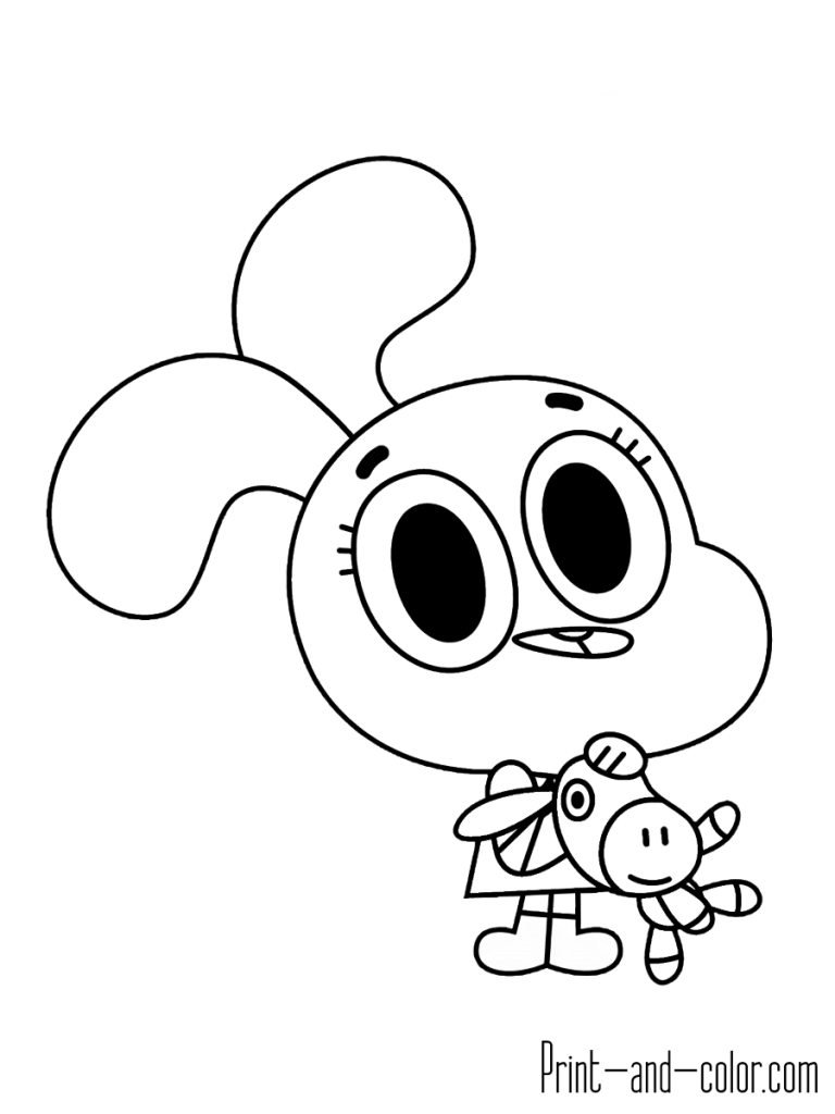 Amazing World Of Gumball Characters Coloring Pages