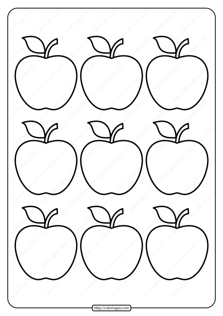 Apple Coloring Pages Pdf