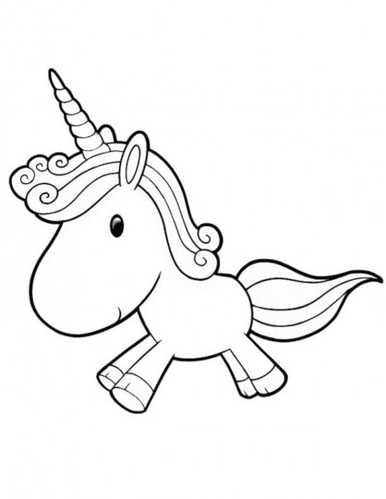 Coloring Pages For Kids Printable Unicorn
