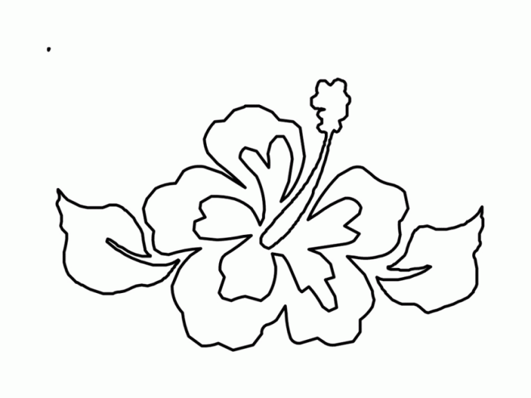 Tropical Flower Free Printable Flower Coloring Pages