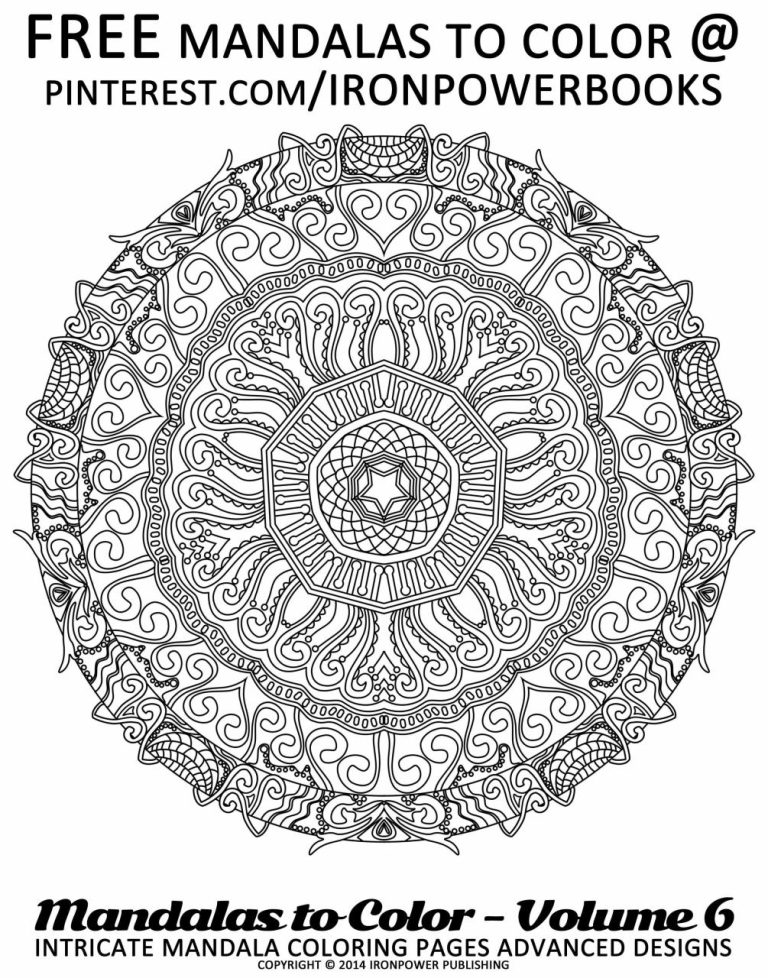 Advanced Complicated Mandala Coloring Pages