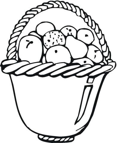 Empty Apple Basket Coloring Page