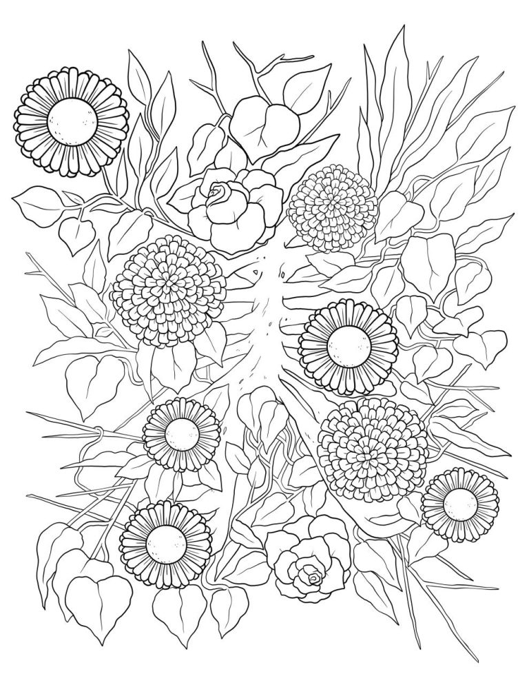 Flower Bed Coloring Page