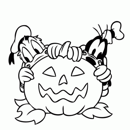 Halloween Cartoon Coloring Sheets