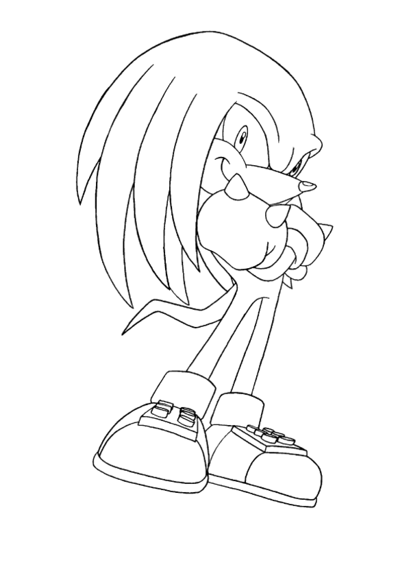 Coloring Sonic Knuckles