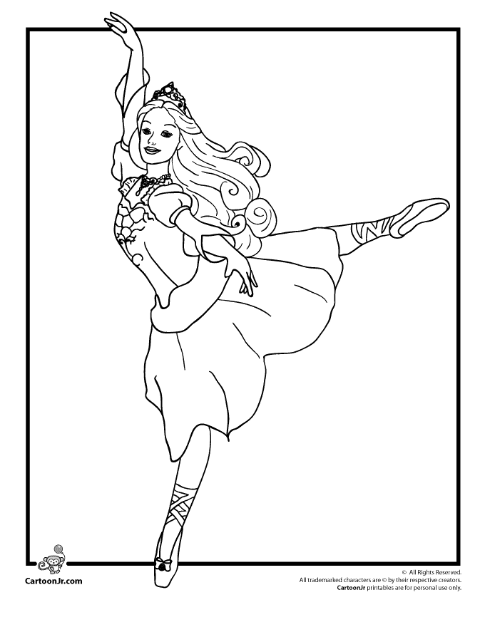 Ballerina Coloring Pages Barbie
