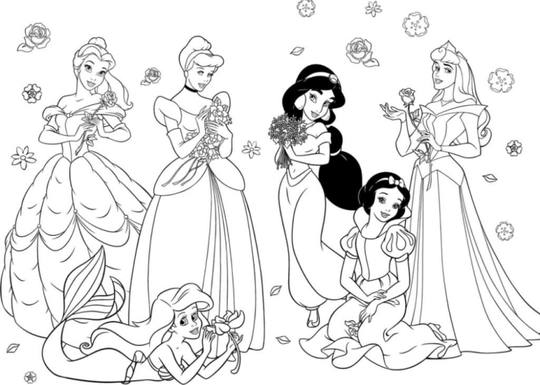 Disney Princess Colouring Book For Adults