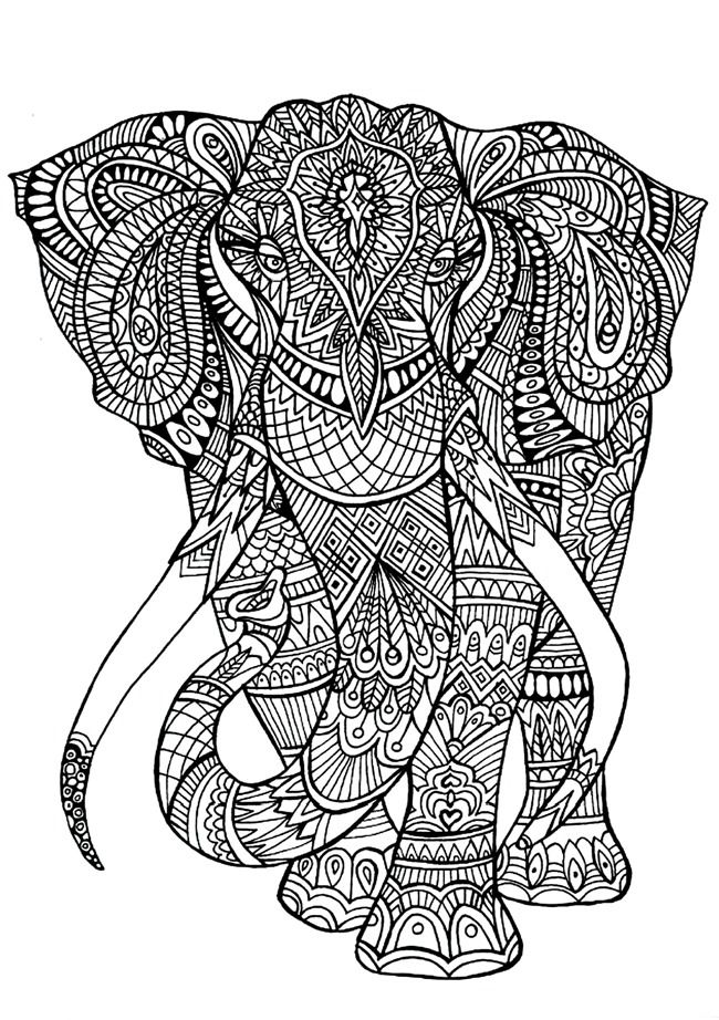 Animal Detailed Coloring Pages For Adults