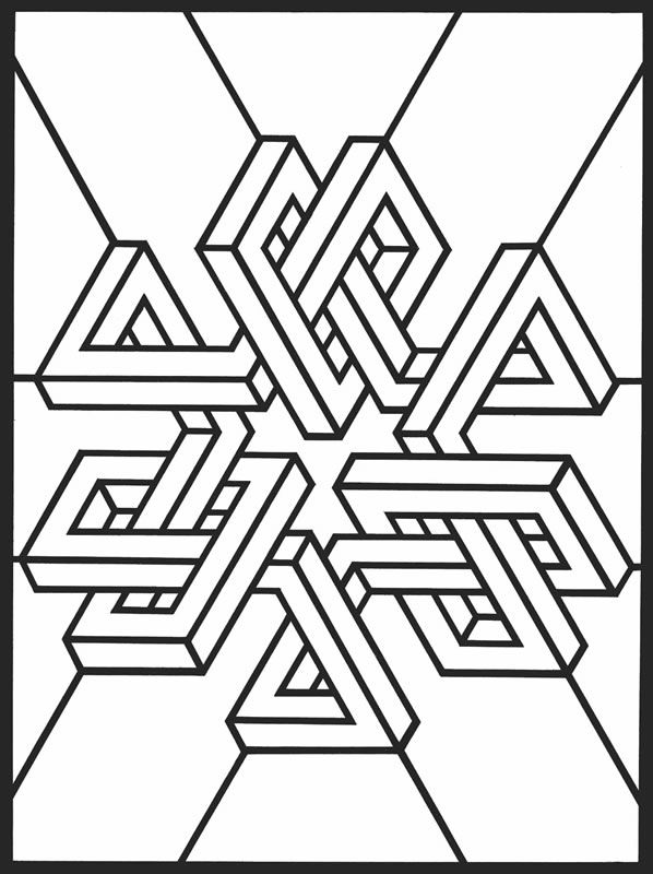 Geometric Square Coloring Pages