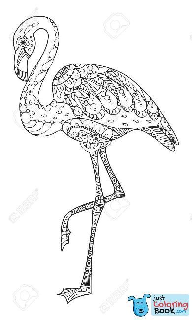 Advanced Flamingo Coloring Pages For Adults