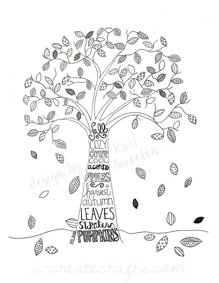 Apple Tree Coloring Pages For Adults