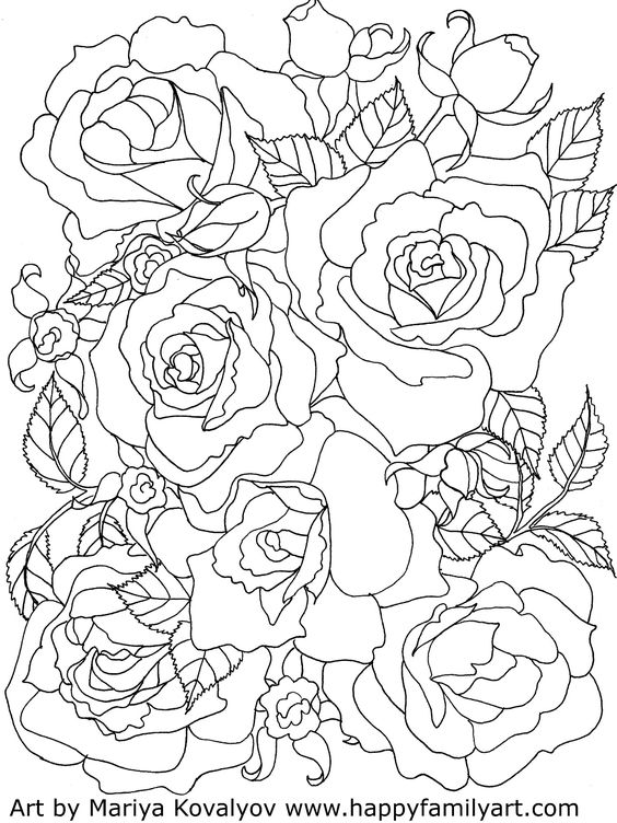 Smiley Face Flower Coloring Page