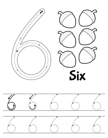 Printable Number 6 Worksheets For Toddlers