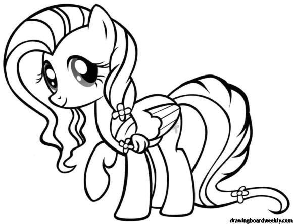 Princess Fluttershy Coloring Page