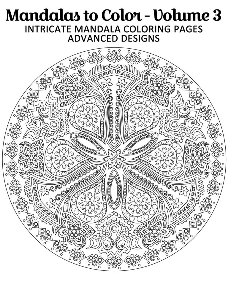 Advanced Printable Mandala Coloring Pages
