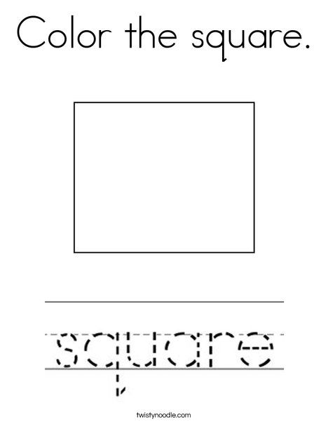 Shape Square Coloring Pages