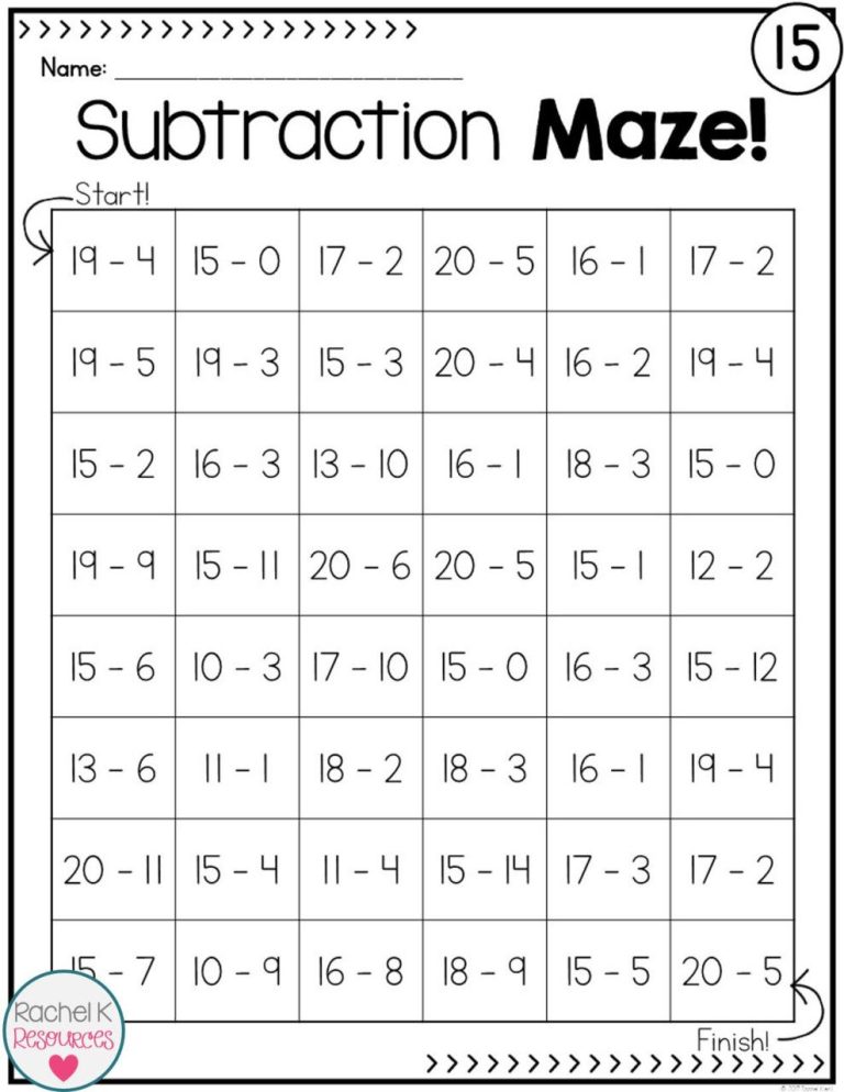 2nd Grade Printable Addition And Subtraction Worksheets