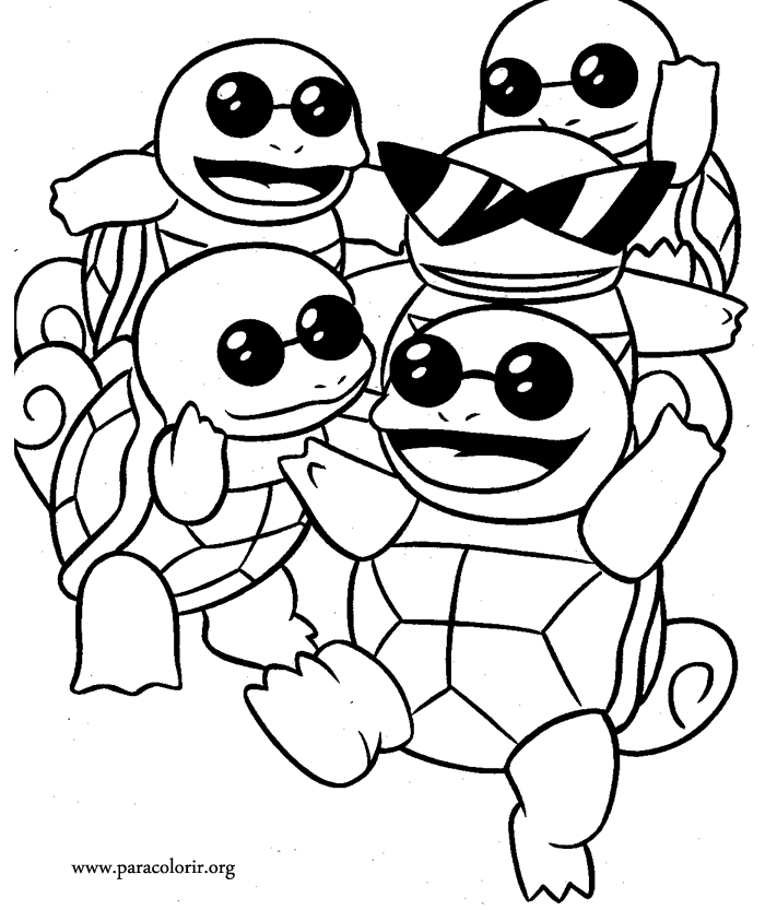 Pokemon Squirtle Printable Coloring Pages