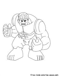 Red Hulk Lego Hulk Coloring Pages