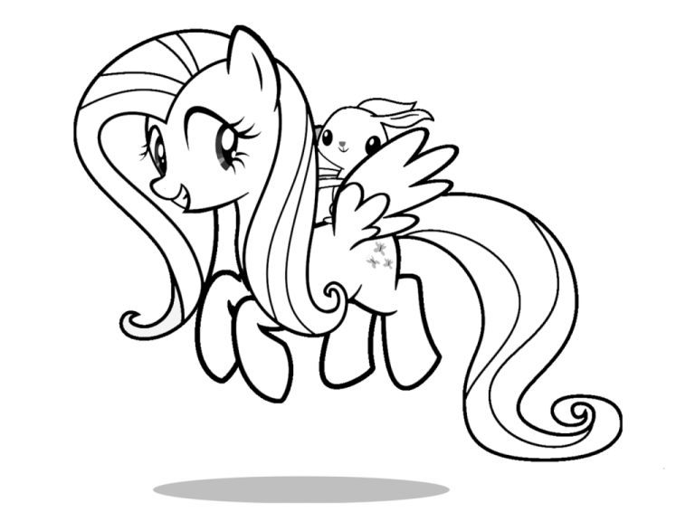 Cute Fluttershy Coloring Pages