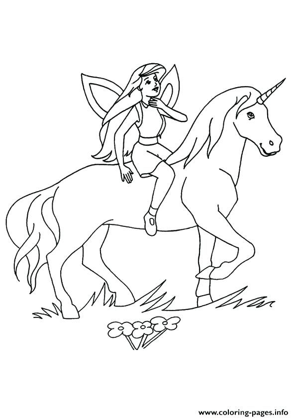 Princess Fairy Horse Coloring Pages
