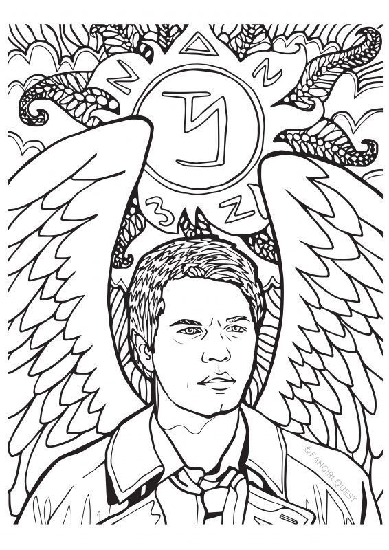 Sam Winchester Supernatural Coloring Pages