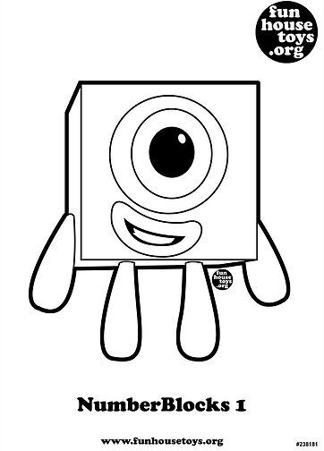 Numberblocks Colouring Pages 100