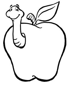 Apple Coloring Sheets For Kids