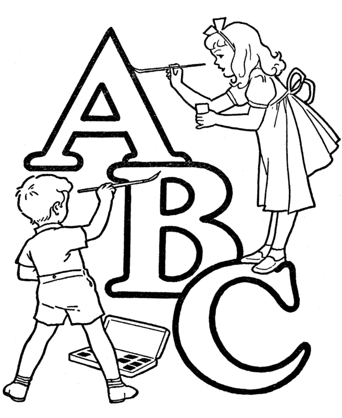 Abc Coloring Pages Free Printable
