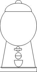 Empty Gumball Machine Coloring Page